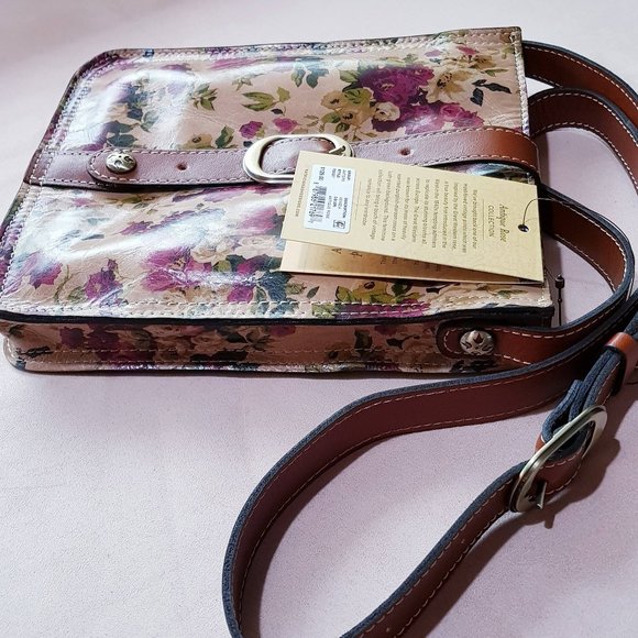 Patricia Nash Antq Rose Venezia Leather Crossbody - Picture 3 of 7